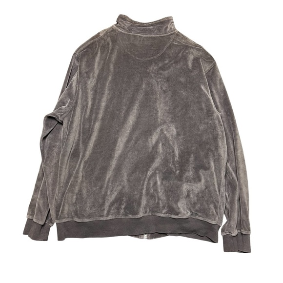 South Pole Mens Full Zip Track Jacket Brown Velour Y2K 90s Vintage Soft XXL - Picture 2 of 5